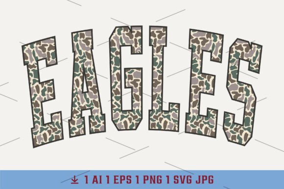 Camo Eagles: Bold Graphics for T-Shirt Designs