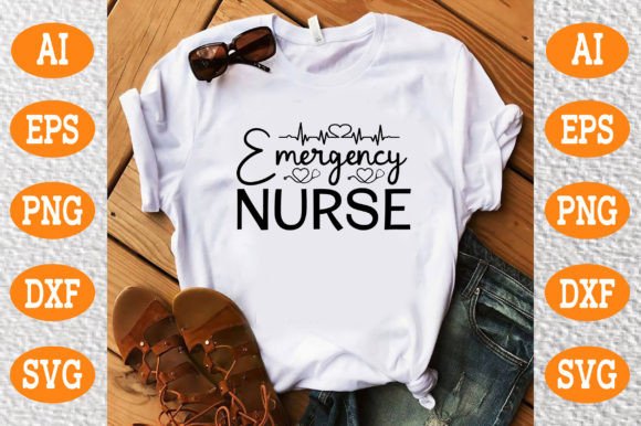 Emergency Nurse Graphics for Bold T-Shirt Designs