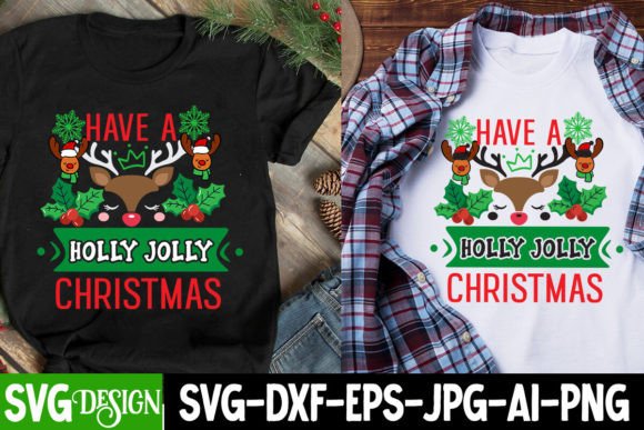 Holly Jolly Christmas SVG for Graphics and T-Shirt Designs