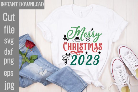 Merry Christmas 2023 SVG: Graphics for T-Shirt Designs