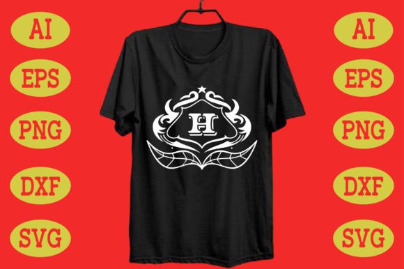 Monogram H: Premium Graphics for T-Shirt Designs