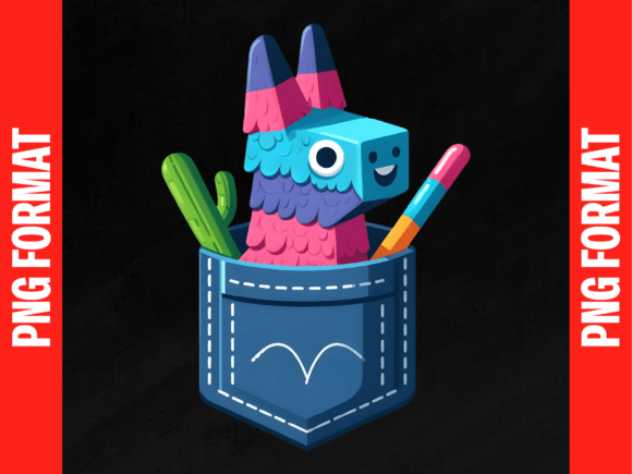 Pinata Pocket: Festive Graphics for T-Shirt Designs