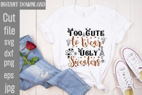 Review: Too Cute to Wear Ugly Sweaters SVG for Holiday Stitching