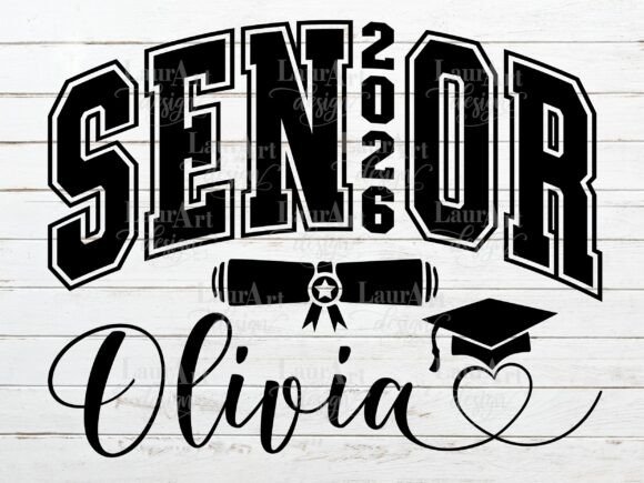 Senior 2026 Grad Cap: Graphics for T-Shirt Designs